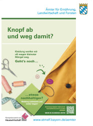 Nähzeug und eine Jacke mit abgefallenen Knopf
