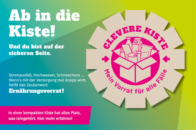 Symbolbild: Notfallvorsorge - Ab in die Kiste