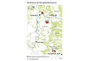 Karte mit Nachgewiesenen Standorten der Nymphenfledermaus im Raum Schweinfurt