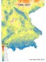 Bayernkarte mit verschiedenfarbigen Einfärbungen für die verschiedenen Abweichungen.