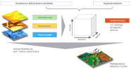 Grafik zeigt aus welchen Geo- und Vegetationsdaten sich die Waldtypenmodellierung zusammen setzt.