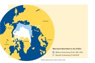 Weltkarte der nördlichen Hemisphäre mit Fokus aus Arktis