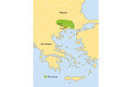 Kartenausschnitt von Balkan und Griechenland