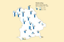 Abweichungen beim Niederschlag im April und Mai im Vergleich zum Referenzzeitraum