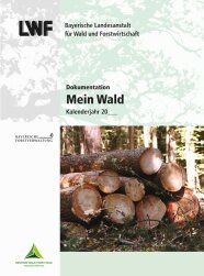 Cover einer Broschüre der LWF, darauf ein Holzpolder