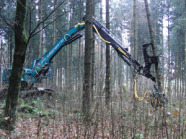 Großharvester in Aktion