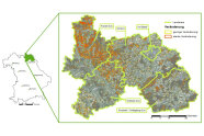Karte mit vom Borkenkäfer besonders betroffenen Landkreisen in Nordbayern