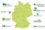 Deutschlandkarte mit allen Forschungsanstalten