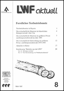 Titelseite der LWF-aktuell-Ausgabe: "Forstliches Testbetriebsnetz"