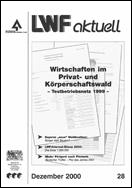 Titelseite der LWF-aktuell-Ausgabe: "Wirtschaften in Privat- und Körperschaftswald"