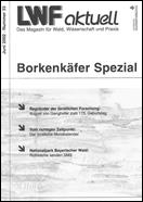 Titelseite der LWF-aktuell-Ausgabe: "Borkenkäfer Spezial"