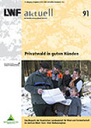 Titelseite der LWF-aktuell-Ausgabe: "Privatwald in guten Händen" 