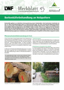 Deckblatt LWF Merkblatt 45 - Borkenkäferbehandlung an Holzpoltern