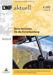 Gelber Hefttitel mit Abbildung eines Flugzeuginnenraums mit Blick auf die Landschaft.