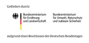 Logo zweier Bundesministerien und Schriftzug "Gefördert durch".