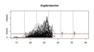 Kurvenverlauf der Populationsentwicklung des Kupferstechers.