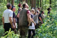 Menschengruppe im Wald