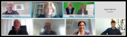 Webcam-Screenshots der 8 Protagonisten der Online-Veranstaltung