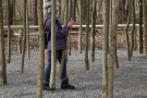 Abbildung 6: Den Stangenwald blind erkunden. (Foto: K.-P. Janitz)