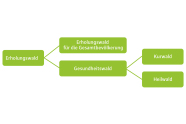 Grüne Kästen, die sich wieder in andere grüne Kästen ergießen. Aus dem ersten Kasten "Erholungswald" werden "Erholungswald für die Gesamtbevölkerung" sowie "Gesundheitswald". Aus "Gesundheitswald" wird wiederum "Kurwald" und "Heilwald"