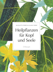 Buchcover mit grünen Blättern und gelben Blüten darauf